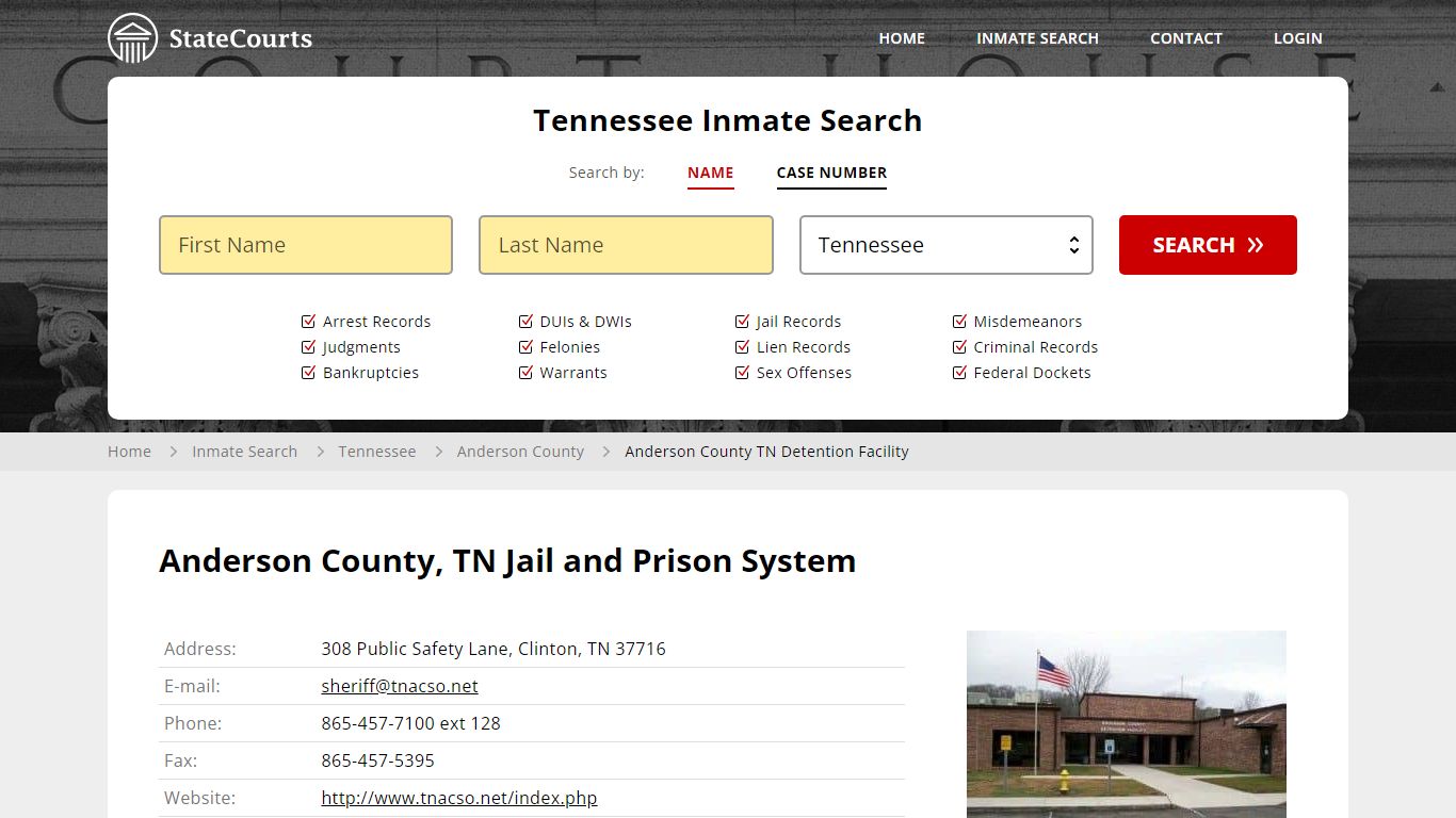 Anderson County, TN Jail and Prison System - State Courts